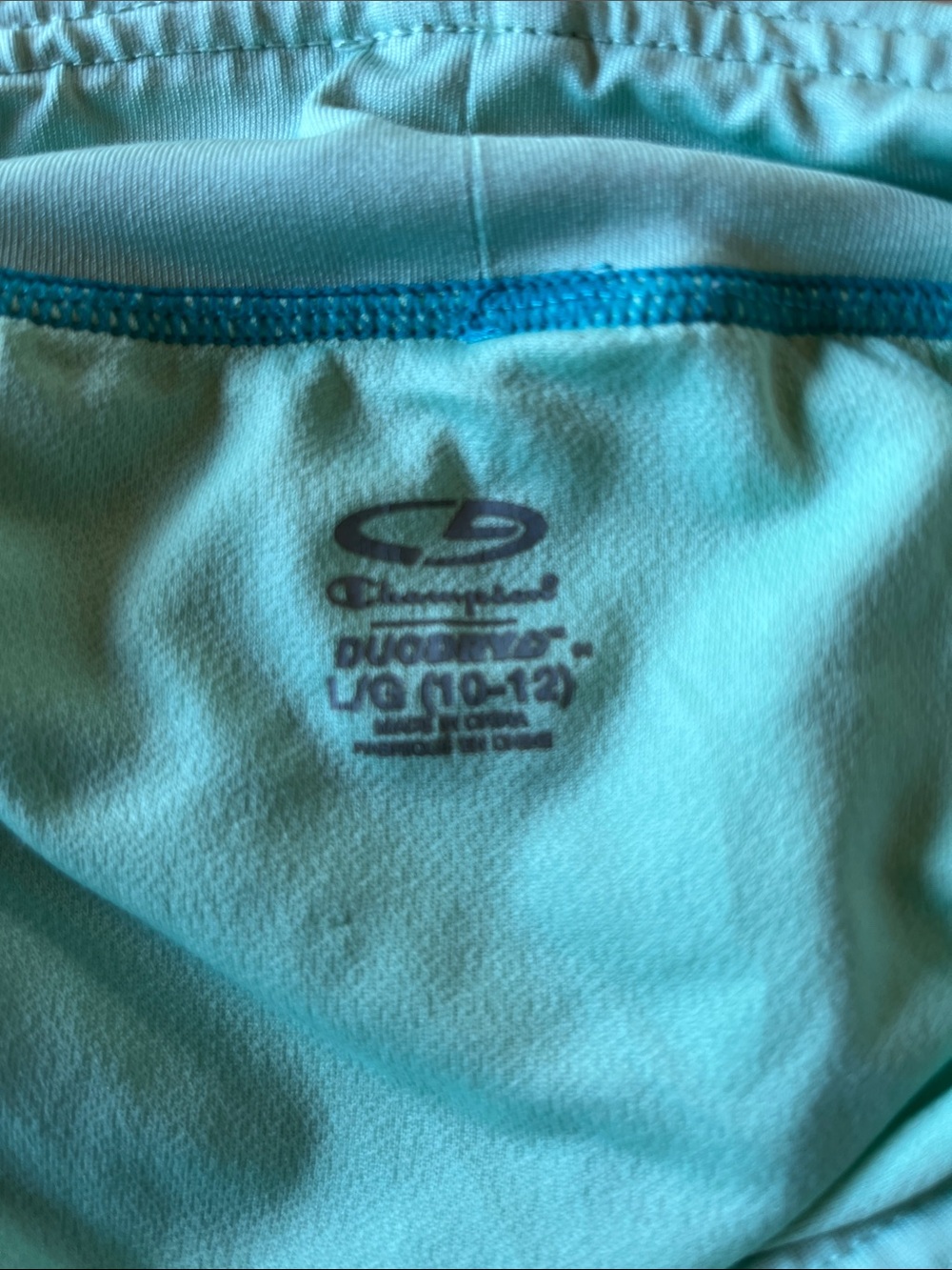 Champion Teal and Aqua Women's Athletic Shorts - Picture 2 of 3